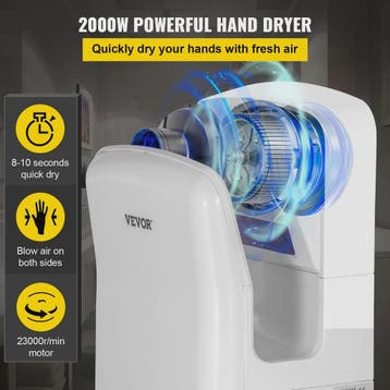 Automatische Hogesnelheid Jet Handdroger - Dubbelzijdig & Ro, Verzenden, Nieuw in verpakking