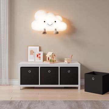 Opbergmanden 28x30x30 cm opvouwbaar set van 10 zwart, Verzenden, Nieuw in verpakking