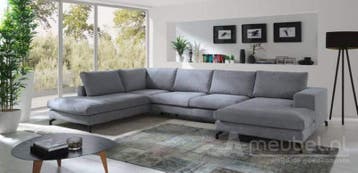 U-Bankstel Stroe - loungebanken - Zilver, Nieuw, 150 cm of meer, Stof, 300 cm of meer