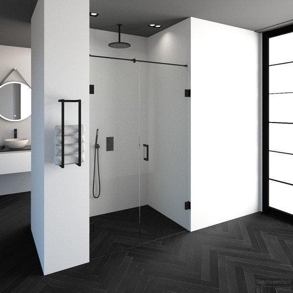 Nisdeur Compleet Just Creating Profielloos 2-Delig 130 x 200, Doe-het-zelf en Verbouw, Sanitair, Bad, Nieuw, Glas, Ophalen of Verzenden