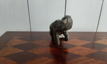 P. Chenet - Beeld, Olifanten - 9 cm - Brons, Antiek en Kunst