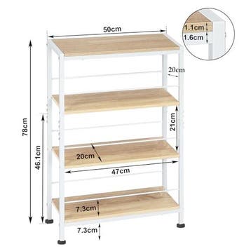 2dekans | Woltu Hoekplank met 4 Niveaus Nordic Stijl - Hout, Ophalen of Verzenden, Zo goed als nieuw