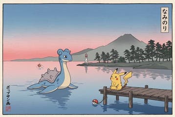 MEDSAN - Pikachu and Lapras at Dusk () - UNIQUE WORK