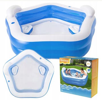 Bestway Vijfhoekig Familiezwembad 213x207x69 cm, Nieuw