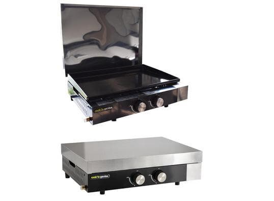 Finesta Plancha Gas 2branders Met Deksel63cm, Huis en Inrichting, Zitzakken, Ophalen of Verzenden