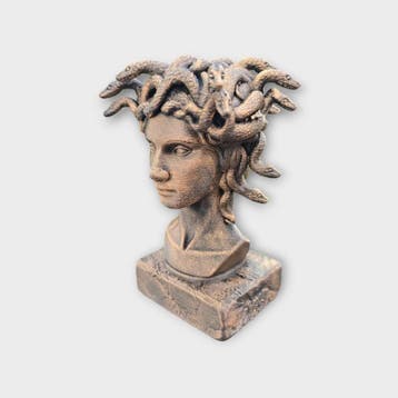 Bust of a Gorgon sisters statue - handpainted home decor myt, Verzenden, Nieuw