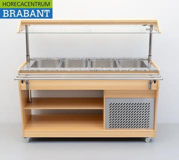 HCB Verrijdbaar koelbuffet 4 x 1/1 GN 149,2 cm 230V Horeca, Ophalen of Verzenden, Nieuw in verpakking