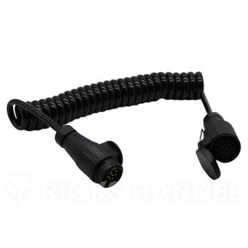 Spiraalkabel 13 aderige kabel - stekker/contrastekker 13, Ophalen of Verzenden, Nieuw