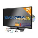 Salora 24 TV Travel LED 12/230V Smart Wifi DVD, Nieuw