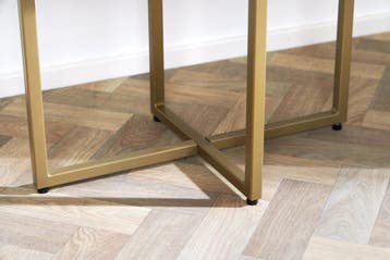 Design Dressoir GATSBY 125cm bruin mat goud Mangoholz Retro, Ophalen of Verzenden, Nieuw