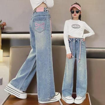 Stoere Wijde Jeans voor Meisjes - Comfortabele Streetwear Ki, Verzenden, Nieuw