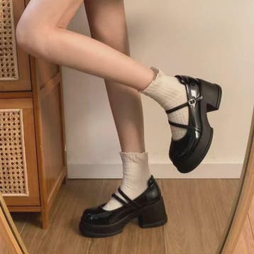 Dames Mary Jane Platform Schoenen met Blokhak en Kruisband -, Kleding | Dames, Schoenen, Verzenden, Nieuw