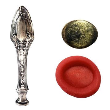 Rare Antique French Art Nouveau Solid Silver Wax Seal Stamp