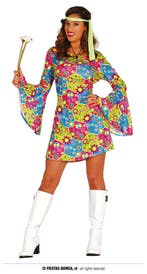 Flower Power jurk, Kleding | Dames, Carnavalskleding en Feestkleding, Ophalen of Verzenden, Nieuw