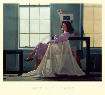 Kunstdruk Jack Vettriano - Winter Light and Lavender 76x68cm, Verzenden, Nieuw