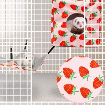 4-Delige Hamster Hangmat Set met Tunnel, Nest en Mat, Verzenden