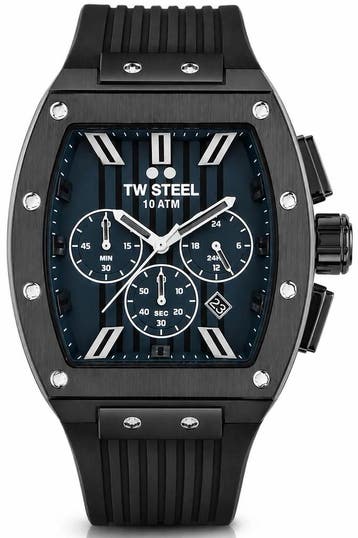 TW Steel TO4 Tonneau chronograaf horloge 42 mm, Sieraden, Tassen en Uiterlijk, Horloges | Heren, Overige merken, Staal, Verzenden
