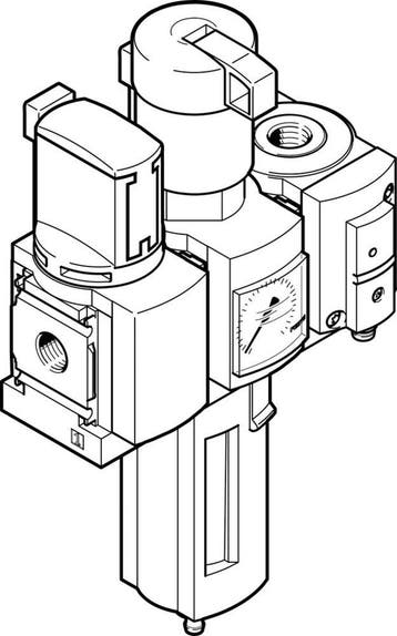 Festo Luchtverzorgingsunit G1/4 0.5-7bar 1750l/min 40µm -, Verzenden, Nieuw