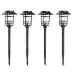 Set van 4 linkbare solarlampen | Instelbaar wit licht, Zonne-energie, Kunststof, Verzenden, Minder dan 50 watt