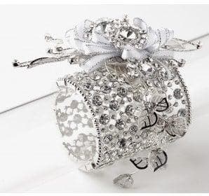 Corsage Polscorsage Stylin Zilver 8 cm breed, Ophalen of Verzenden, Nieuw