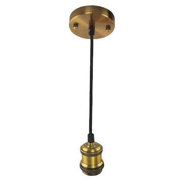 LED Plafondlamp - Industrieel - Goud- E27, Ophalen of Verzenden, Nieuw, Metaal