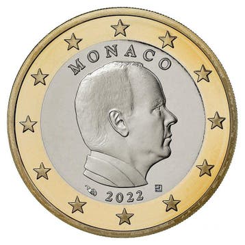 Monaco 1 Euro 2022 UNC, Postzegels en Munten, Munten | Europa | Euromunten, Verzenden