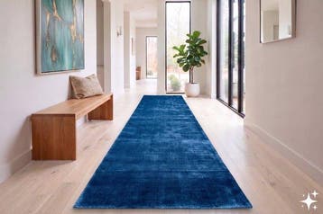 Luxe blauwe Gabbeh - Loper - 220 cm - 70 cm - ongebruikt en, Huis en Inrichting, Stoffering | Tapijten en Kleden, Nieuw