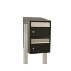 Brievenbusunit Brickset met statief 2-hoog met dak - zwart, Verzenden, Nieuw