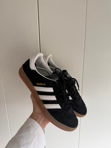 Adidas Gazelle Indoor – Zwart/Wit – Maat 43, Zwart, Verzenden, Adidas, Sneakers of Gympen