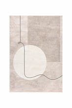 Vloerkleed 160x230 cm – Modern Abstract met Stripe | Beige/G, Verzenden, Nieuw
