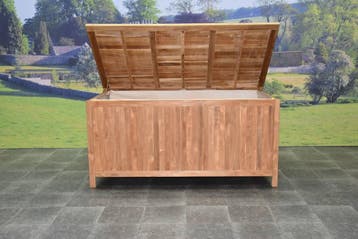 Kussenbox opbergbox XL teak 185x100xH85 cm, Tuin en Terras, Tuinmeubel-accessoires, Ophalen of Verzenden, Nieuw