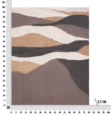 HANDGEMAAKTE MUURSCHILDERING DARKY CM 80X3,7X100 - 322040000, Ophalen of Verzenden, Nieuw