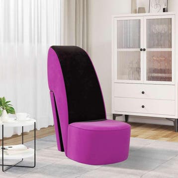 vidaXL Hakstoel fluweel paars, Verzenden, Nieuw