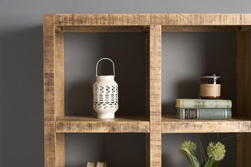 Stevige plank IRON CRAFT 176cm mangohouten boekenkast acht, Ophalen of Verzenden, Nieuw