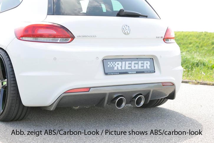 Rieger diffuser voor R-Line achterbumper | Scirocco 3 (13):, Auto-onderdelen, Carrosserie en Plaatwerk, Nieuw, Volkswagen, Verzenden