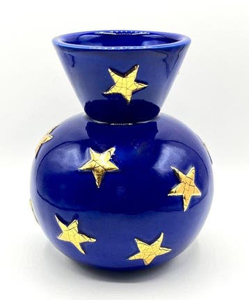 Émaux de Longwy - Vaas - Zeldzaam model geglazuurde faience