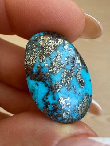 Turquoise Echte edelsteen! Topkleur Neishabour Turquoise