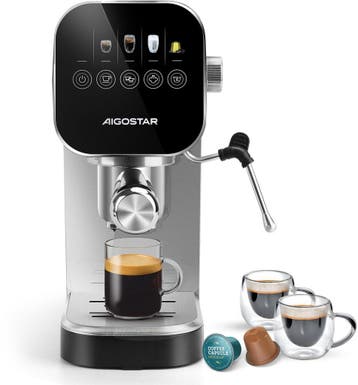 Koffiemachine - Espressomachine - Pistonmachine - met melkop, Witgoed en Apparatuur, Koffiezetapparaten, Verzenden, Zo goed als nieuw