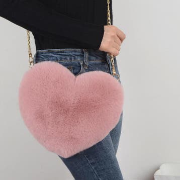 Schattige Hartvormige Pluche Schoudertas met Ketting - Dames, Verzenden, Nieuw