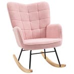 TRUUSK Schommelstoel - Relax Fauteuil - Imitatie Lamsvacht -, Verzenden, Nieuw