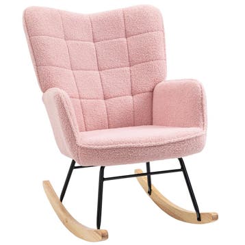 TRUUSK Schommelstoel - Relax Fauteuil - Imitatie Lamsvacht -, Verzenden, Nieuw