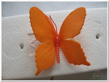Vlinders van foam Oranje 6 cm Doos 36 stuks, Ophalen of Verzenden, Nieuw