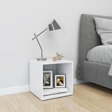 vidaXL Tv-meubel 37x35x37 cm bewerkt hout wit, Minder dan 50 cm, Verzenden, Nieuw, Minder dan 100 cm