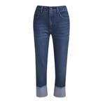 Milano Italy • blauwe jeans met omslag • 36, Kleding | Dames, Milano Italy, Verzenden, Nieuw, Blauw