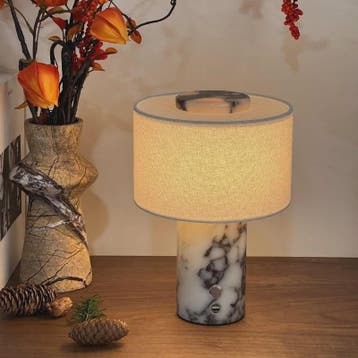 Luxe Marmeren Tafellamp Draagbaar & Oplaadbaar - Scandinavis, Verzenden, Nieuw
