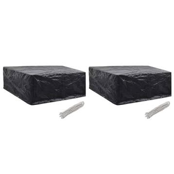 vidaXL Tuinmeubelhoezen 2 st 10 ogen 260x260x90 cm, Verzenden, Nieuw
