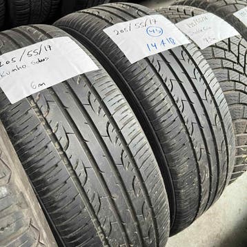 2 x Kumho Solus 205-55-17 4 Seizoenbanden 6mm, Gebruikt, 17 inch, All Season, Band(en)