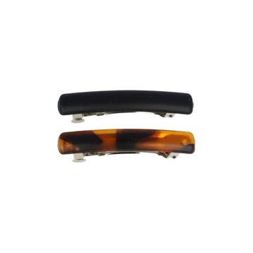 Haarspeld Patentspeld 5cm – Effen – Gevlekt – Zwart Bruin –, Nieuw