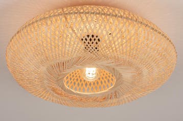 Rietveld Plafondlampen - Bruin, Naturel - Hout, Rotan, Verzenden, Nieuw