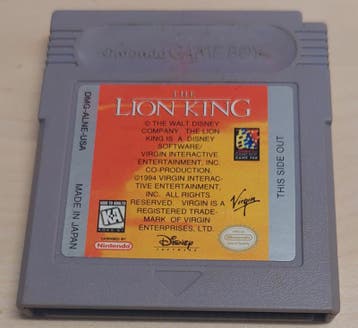 Disneys the lion king losse cassette usa version (Gameboy, Ophalen of Verzenden, Zo goed als nieuw